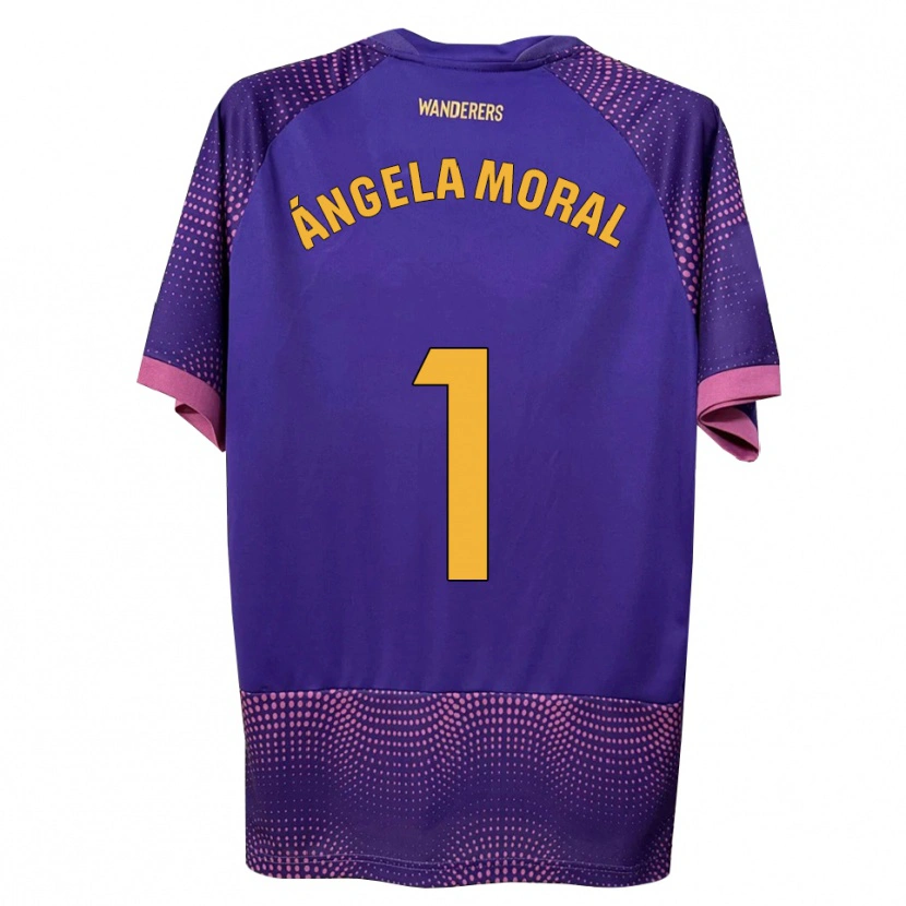 Danxen Uomo Maglia Ángela Moral Ferrer #1 Viola Bianco Rosa Kit Gara Away 2026/27 Maglietta