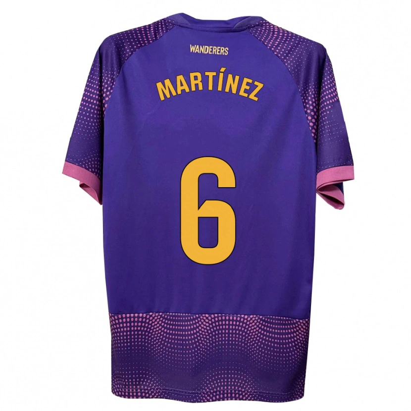 Danxen Uomo Maglia Antonio Martínez #6 Viola Bianco Rosa Kit Gara Away 2026/27 Maglietta