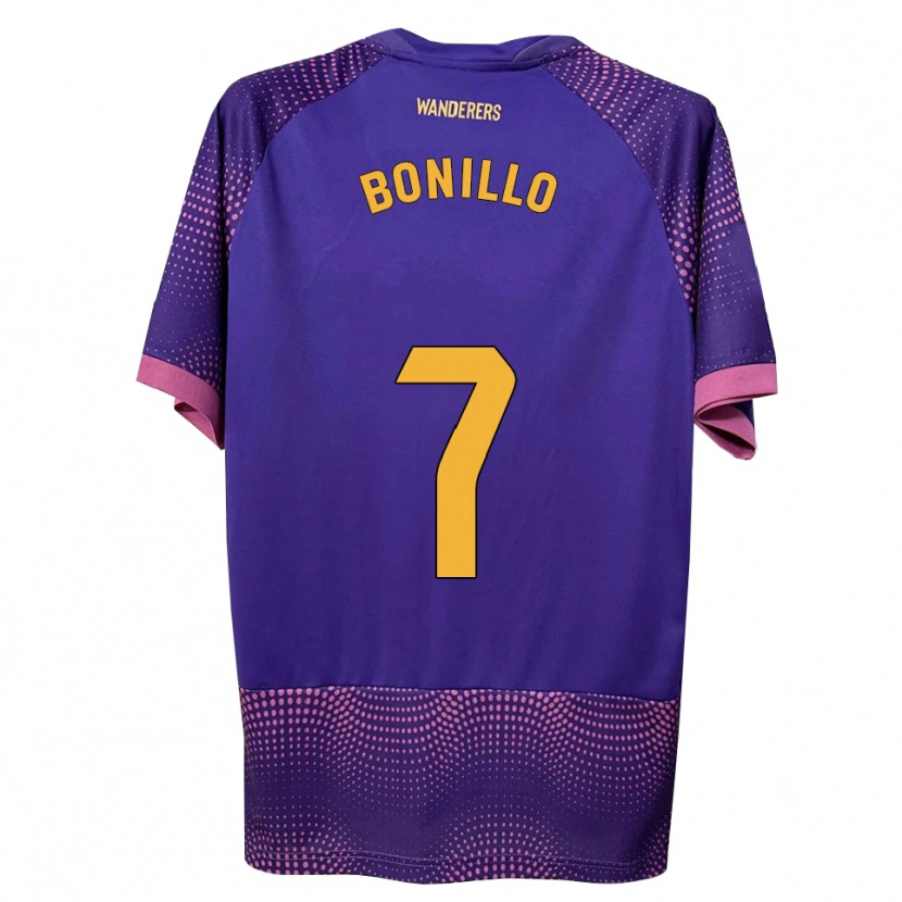 Danxen Uomo Maglia Haizam Bonillo #7 Viola Bianco Rosa Kit Gara Away 2026/27 Maglietta
