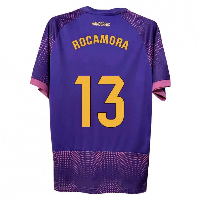 Danxen Uomo Maglia María Rocamora Díaz #13 Viola Bianco Rosa Kit Gara Away 2026/27 Maglietta
