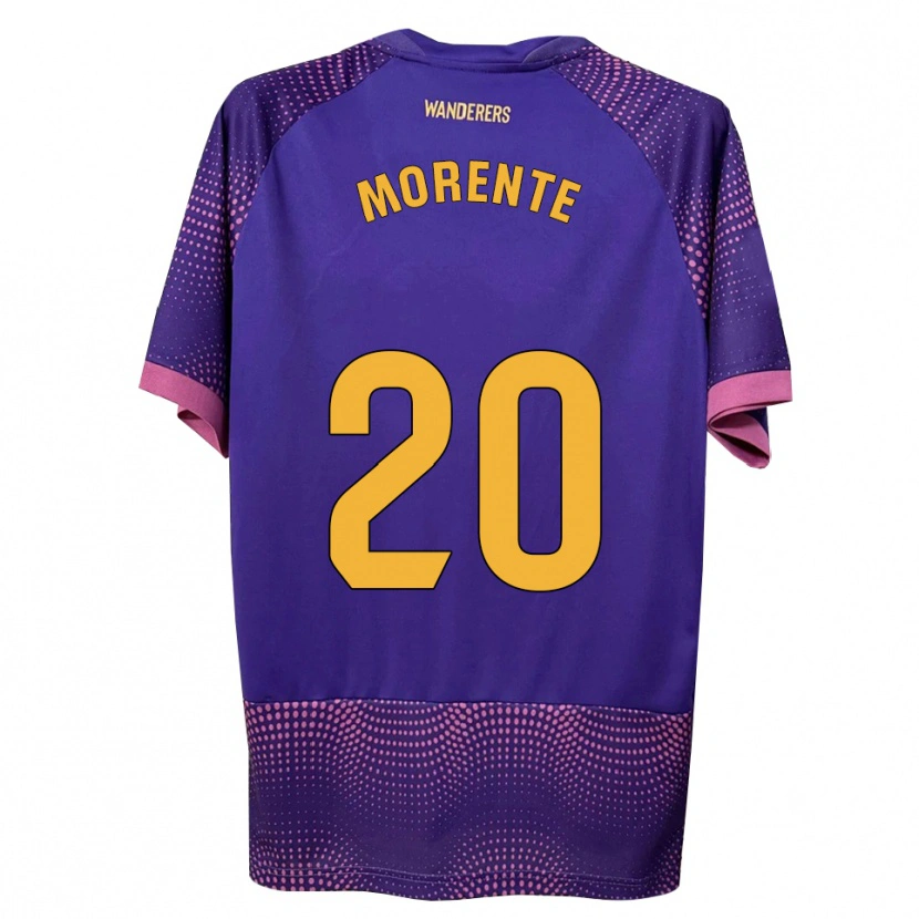 Danxen Uomo Maglia Tete Morente #20 Viola Bianco Rosa Kit Gara Away 2026/27 Maglietta