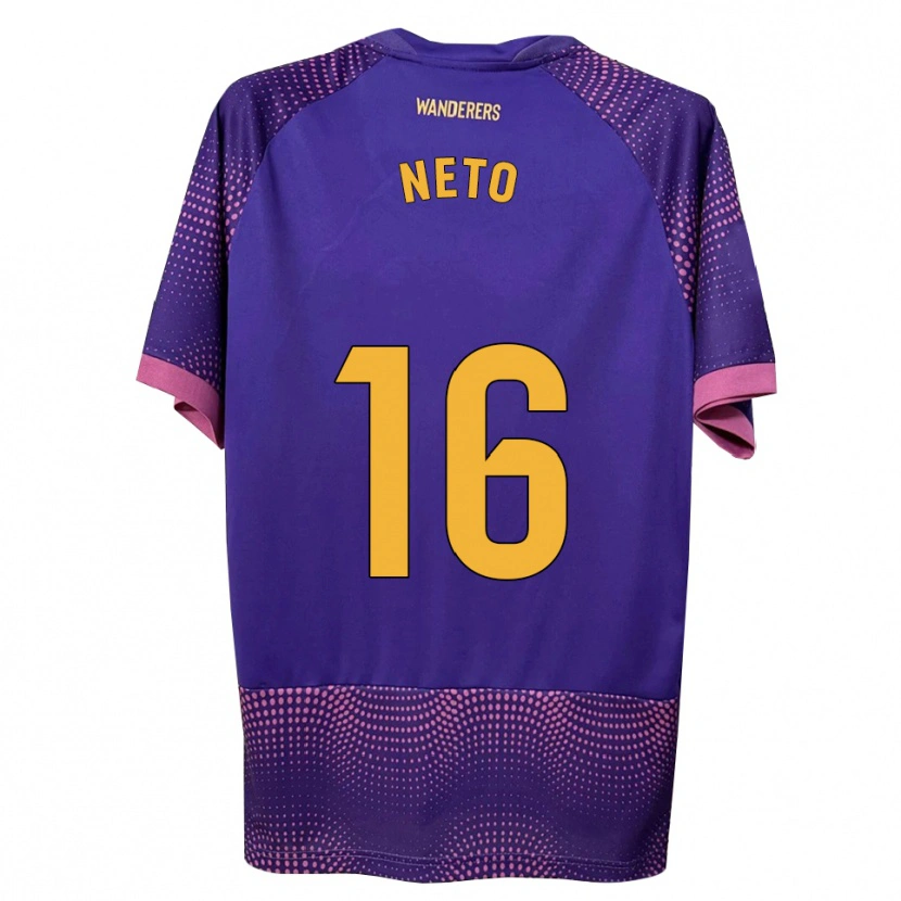 Danxen Uomo Maglia Martim Neto #16 Viola Bianco Rosa Kit Gara Away 2026/27 Maglietta
