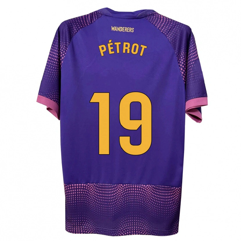Danxen Uomo Maglia Léo Pétrot #19 Viola Bianco Rosa Kit Gara Away 2026/27 Maglietta