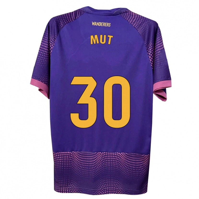 Danxen Uomo Maglia Joan Mut #30 Viola Bianco Rosa Kit Gara Away 2026/27 Maglietta