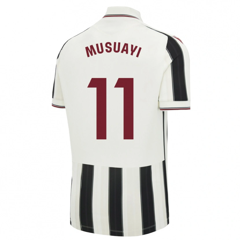 Danxen Uomo Maglia Yanis Musuayi #11 Nero Bianco Rosso Kit Gara Away 2026/27 Maglietta