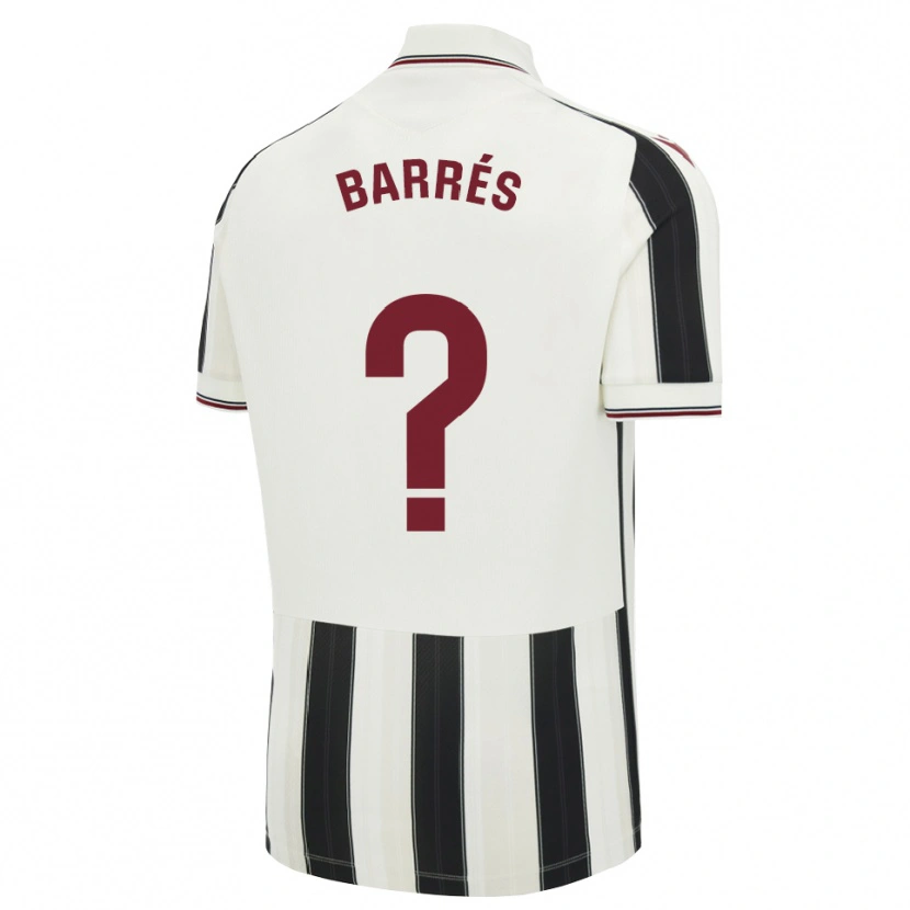 Danxen Uomo Maglia Alberto Barrés #0 Nero Bianco Rosso Kit Gara Away 2026/27 Maglietta