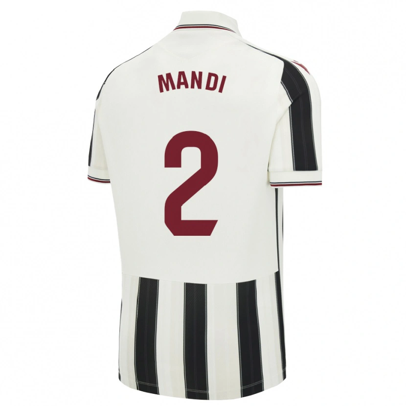 Danxen Uomo Maglia Aïssa Mandi #2 Nero Bianco Rosso Kit Gara Away 2026/27 Maglietta