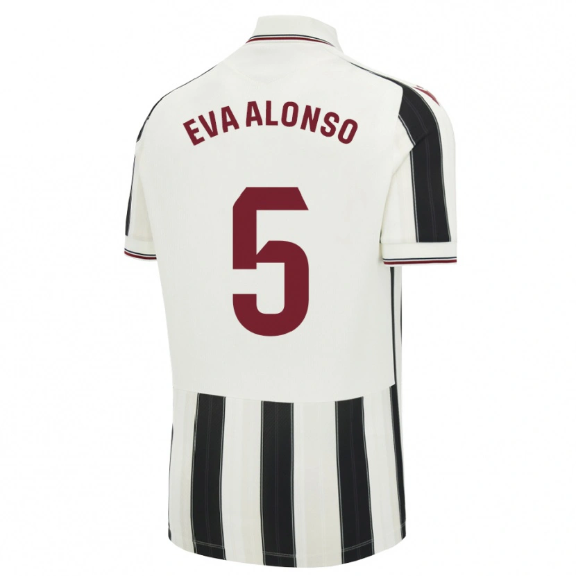 Danxen Uomo Maglia Eva Alonso #5 Nero Bianco Rosso Kit Gara Away 2026/27 Maglietta