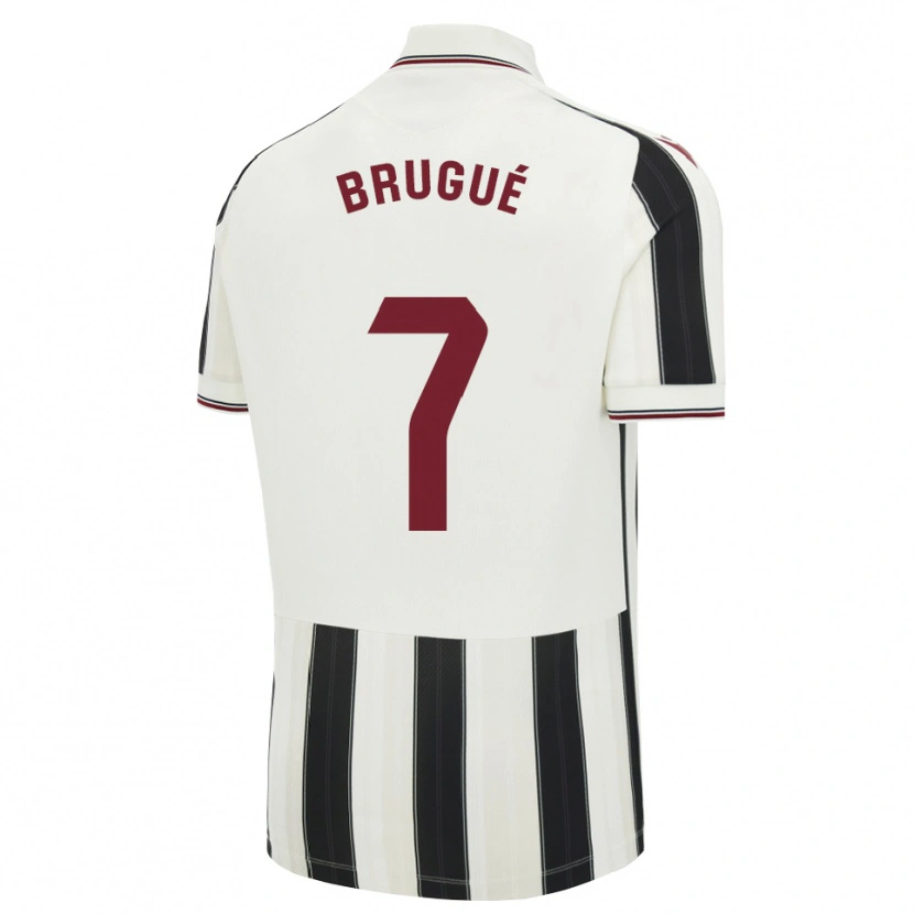 Danxen Uomo Maglia Roger Brugué #7 Nero Bianco Rosso Kit Gara Away 2026/27 Maglietta