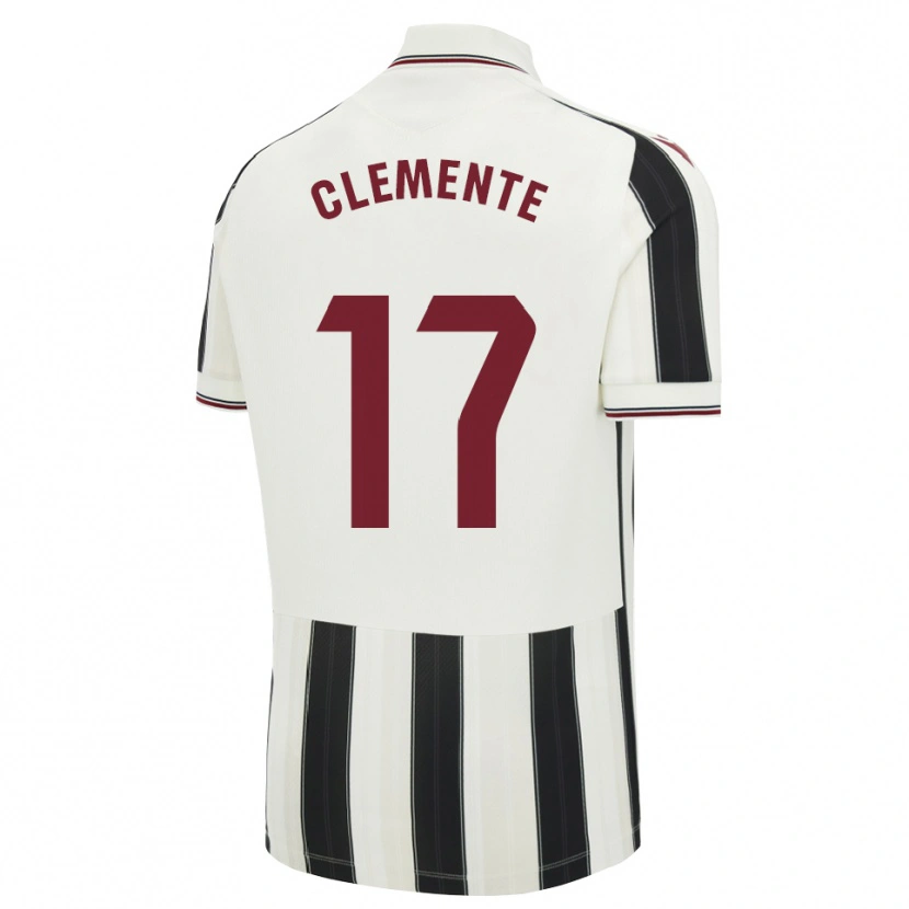 Danxen Uomo Maglia Óscar Clemente #17 Nero Bianco Rosso Kit Gara Away 2026/27 Maglietta