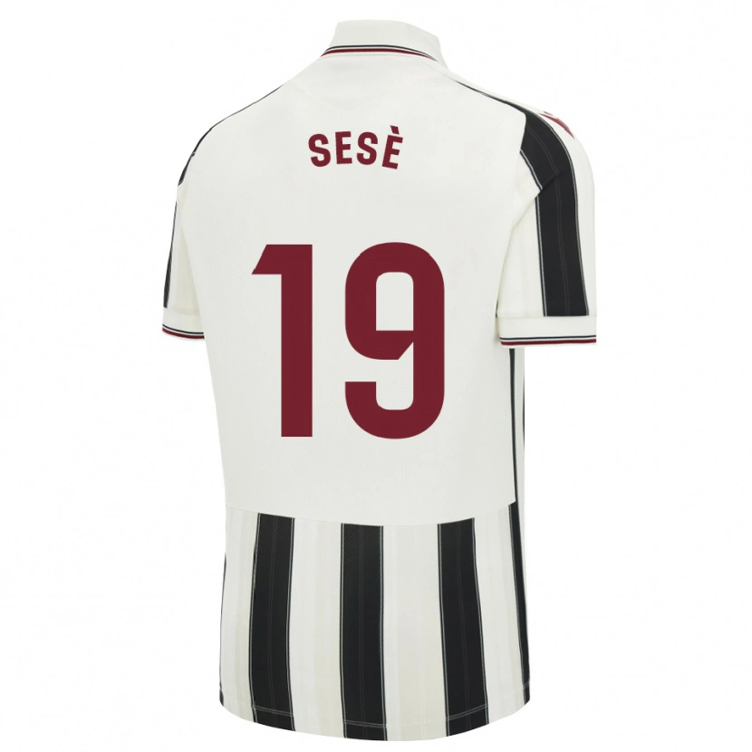 Danxen Uomo Maglia Mario Sesè #19 Nero Bianco Rosso Kit Gara Away 2026/27 Maglietta