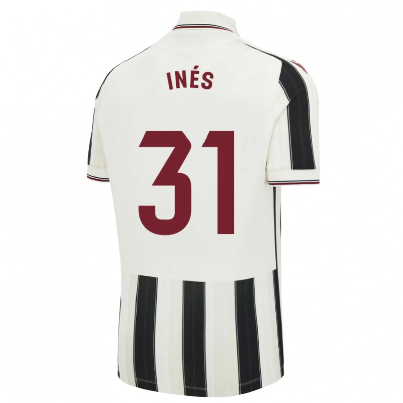Danxen Uomo Maglia Inés Rizo #31 Nero Bianco Rosso Kit Gara Away 2026/27 Maglietta