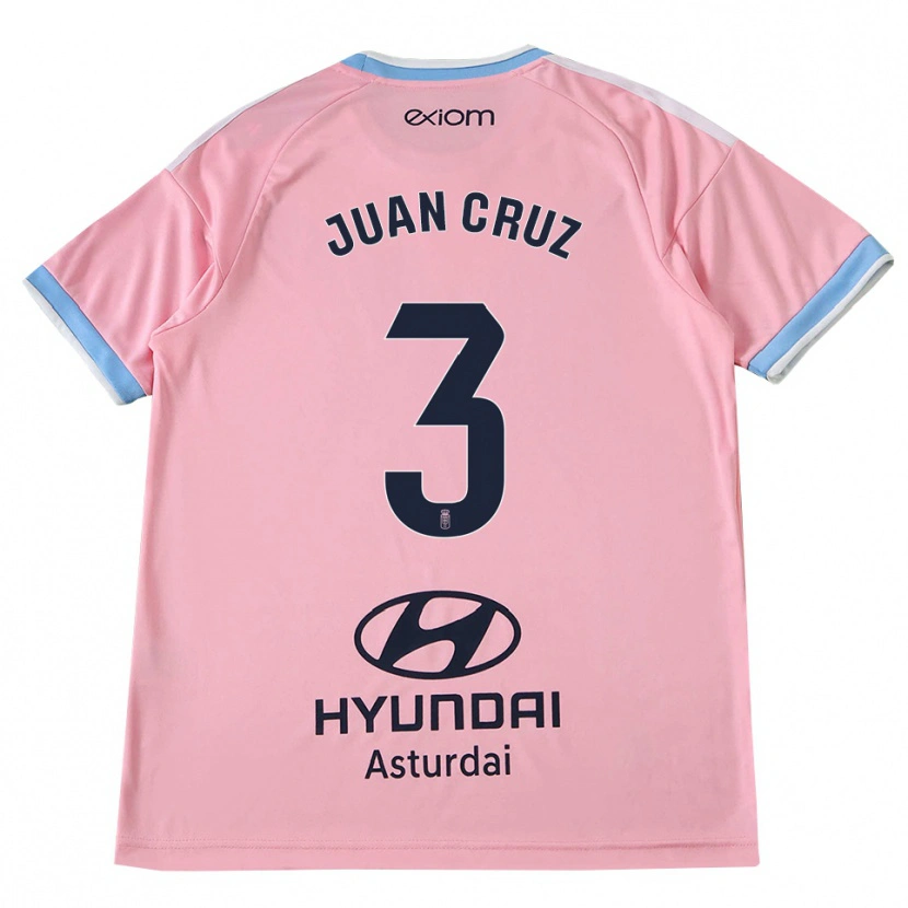 Danxen Uomo Maglia Juan Cruz #3 Blu Fiordaliso Rosa Kit Gara Away 2026/27 Maglietta