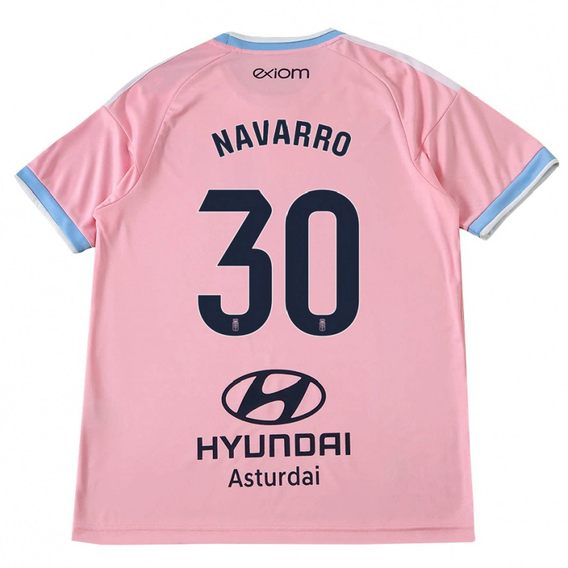 Danxen Uomo Maglia Iker Navarro #30 Blu Fiordaliso Rosa Kit Gara Away 2026/27 Maglietta