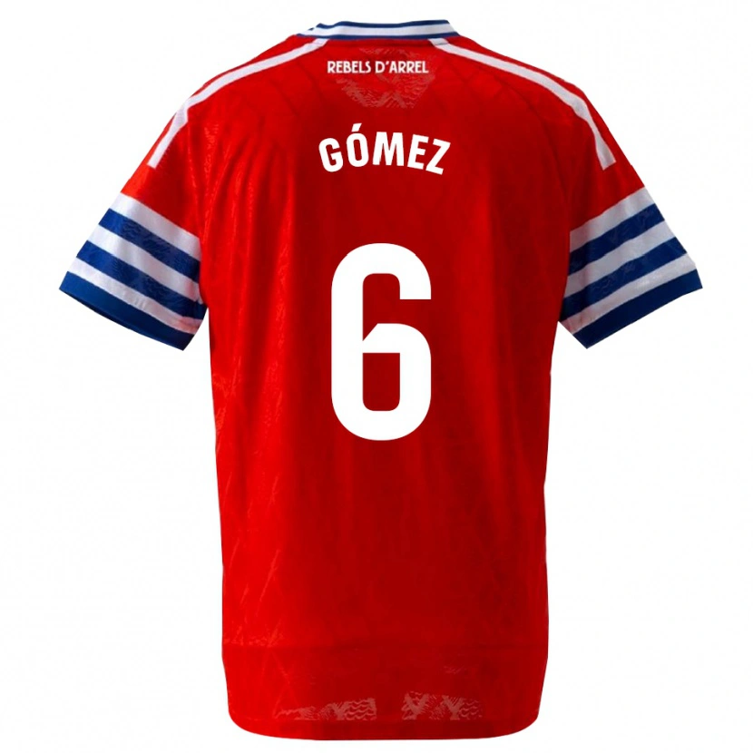 Danxen Uomo Maglia Ferran Gómez #6 Blu Reale Rosso Kit Gara Away 2026/27 Maglietta