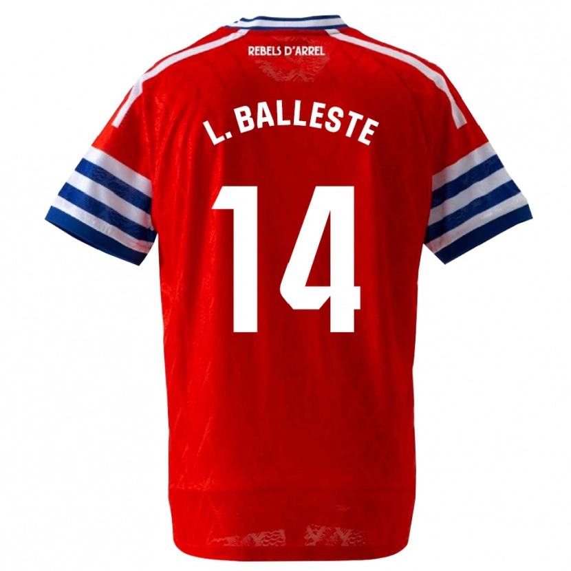 Danxen Uomo Maglia Laia Balleste Sciora #14 Blu Reale Rosso Kit Gara Away 2026/27 Maglietta