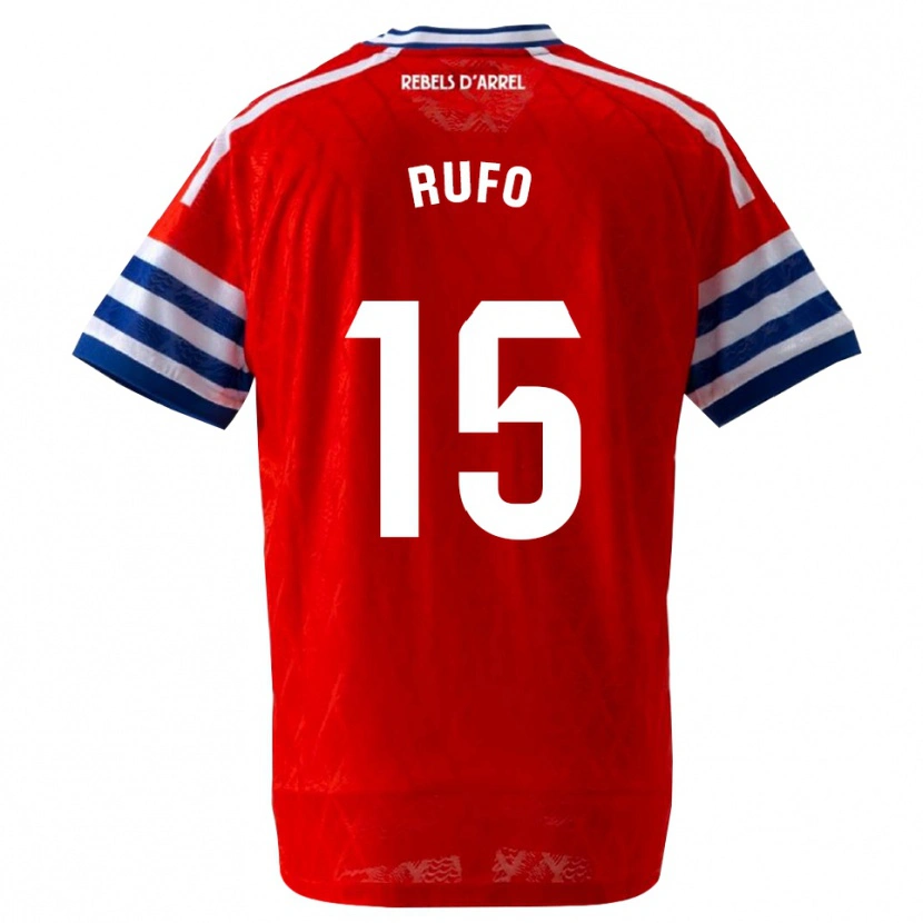 Danxen Uomo Maglia Xavi Rufo #15 Blu Reale Rosso Kit Gara Away 2026/27 Maglietta