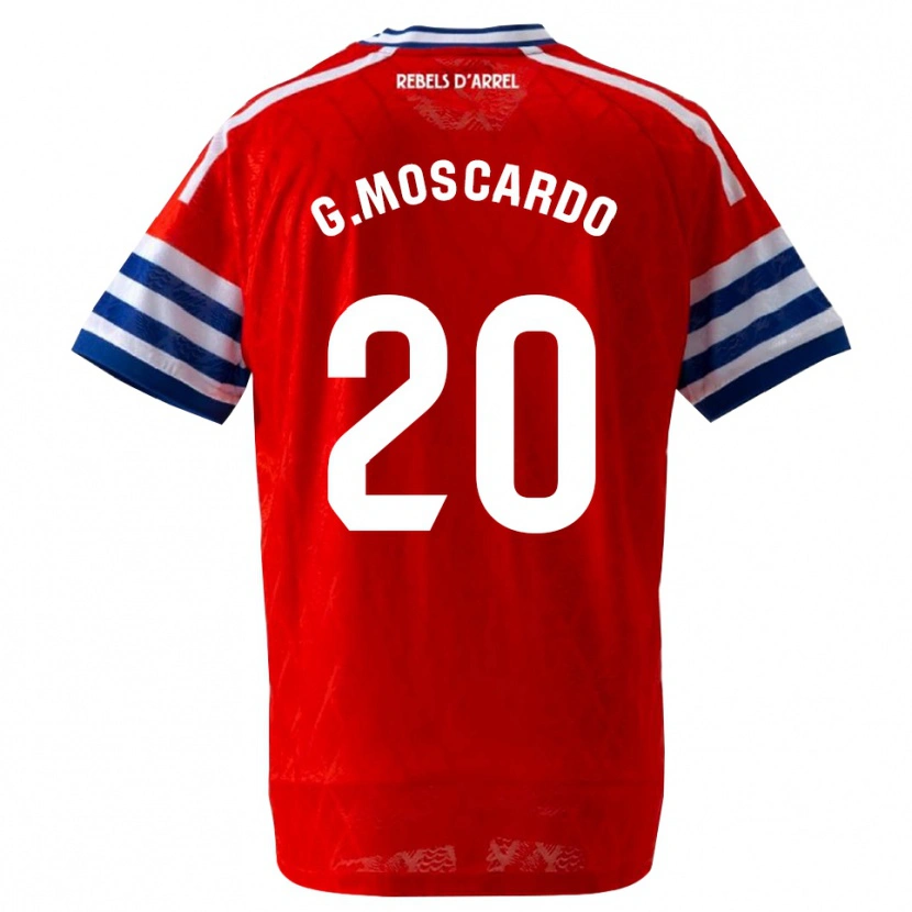 Danxen Uomo Maglia Gabriel Moscardo #20 Blu Reale Rosso Kit Gara Away 2026/27 Maglietta