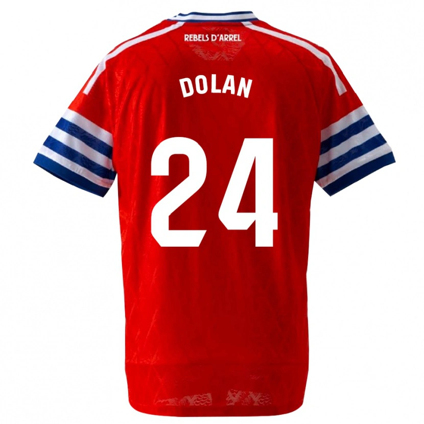 Danxen Uomo Maglia Tyrhys Dolan #24 Blu Reale Rosso Kit Gara Away 2026/27 Maglietta