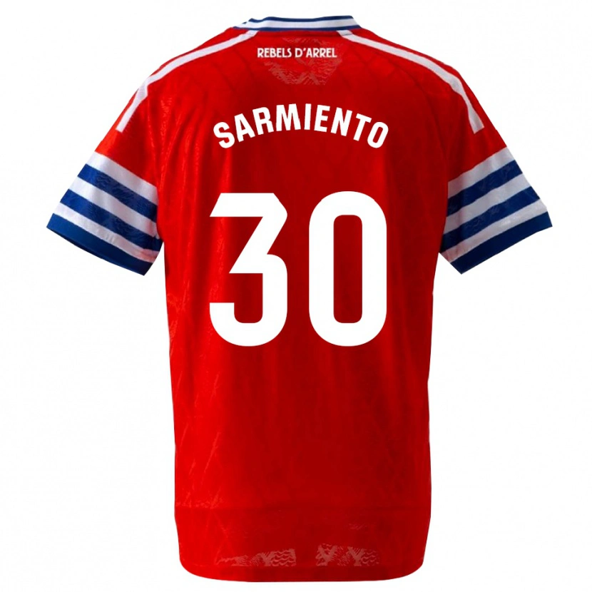 Danxen Uomo Maglia Izan Sarmiento #30 Blu Reale Rosso Kit Gara Away 2026/27 Maglietta