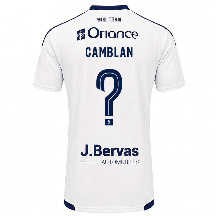 Danxen Uomo Maglia Axel Camblan #0 Navy Bianco Kit Gara Away 2026/27 Maglietta