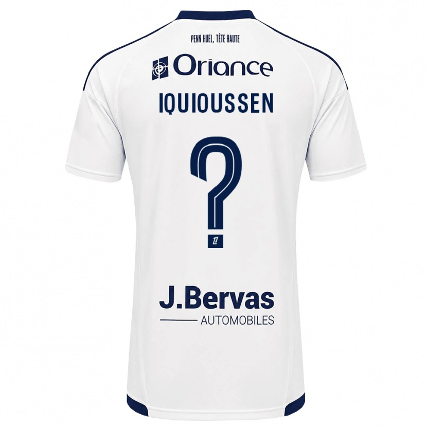 Danxen Uomo Maglia Adam Iquioussen #0 Navy Bianco Kit Gara Away 2026/27 Maglietta