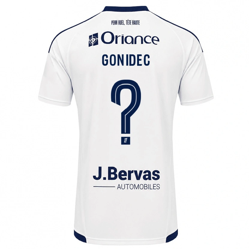 Danxen Uomo Maglia Sandy Gonidec #0 Navy Bianco Kit Gara Away 2026/27 Maglietta