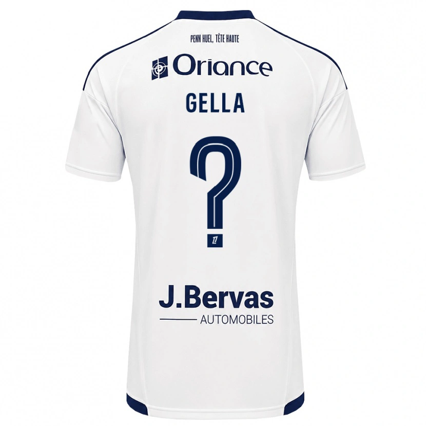 Danxen Uomo Maglia Evaelle Gella #0 Navy Bianco Kit Gara Away 2026/27 Maglietta