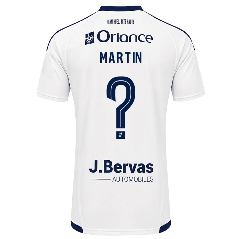 Danxen Uomo Maglia Clara Martin #0 Navy Bianco Kit Gara Away 2026/27 Maglietta