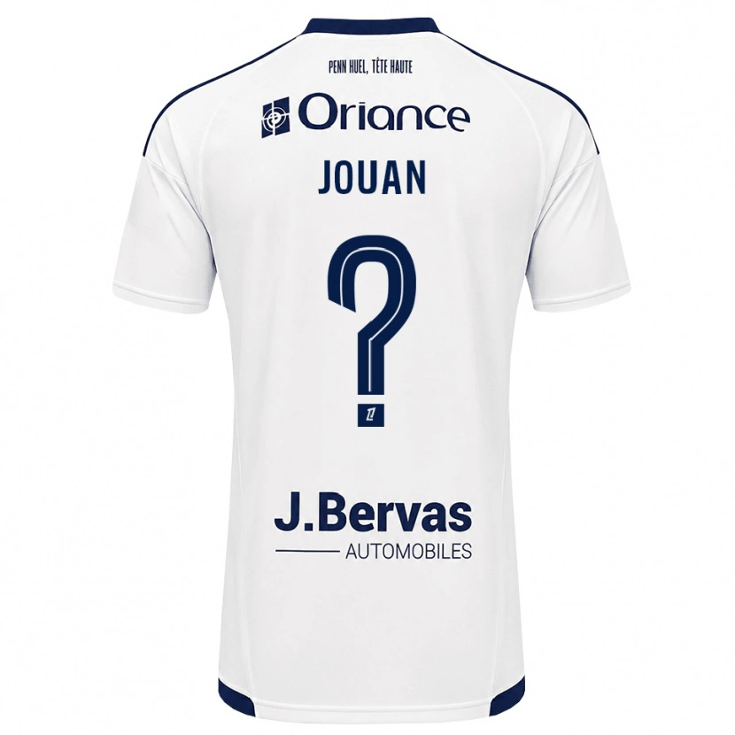 Danxen Uomo Maglia Léonie Jouan #0 Navy Bianco Kit Gara Away 2026/27 Maglietta