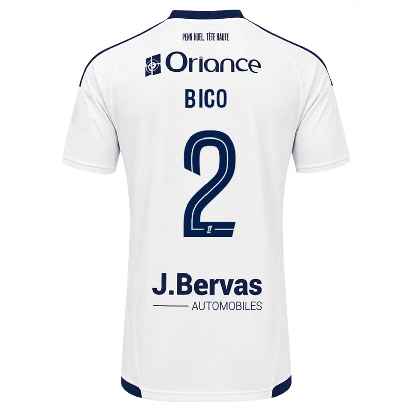 Danxen Uomo Maglia Angelo Bico #2 Navy Bianco Kit Gara Away 2026/27 Maglietta