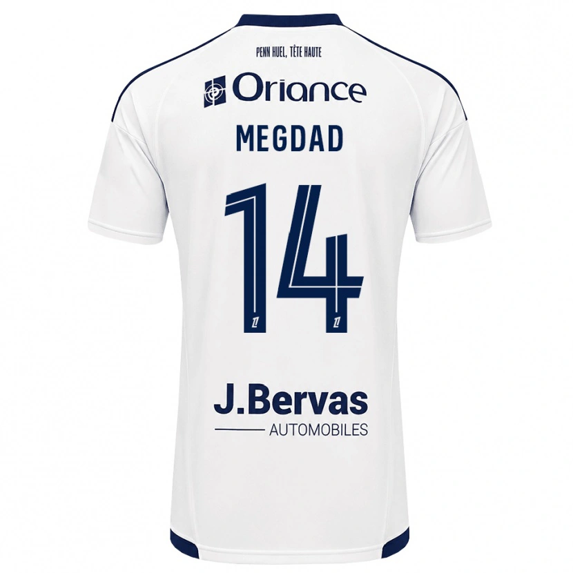 Danxen Uomo Maglia Noa Megdad #14 Navy Bianco Kit Gara Away 2026/27 Maglietta