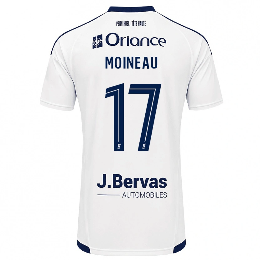 Danxen Uomo Maglia Nathan Moineau #17 Navy Bianco Kit Gara Away 2026/27 Maglietta