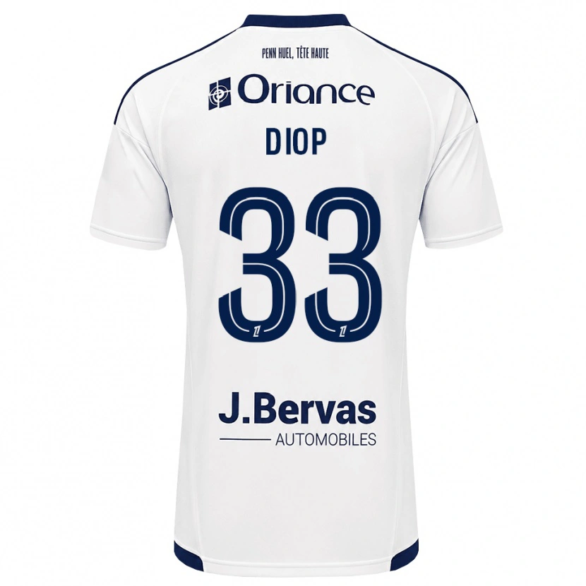 Danxen Uomo Maglia Saliou Diop #33 Navy Bianco Kit Gara Away 2026/27 Maglietta