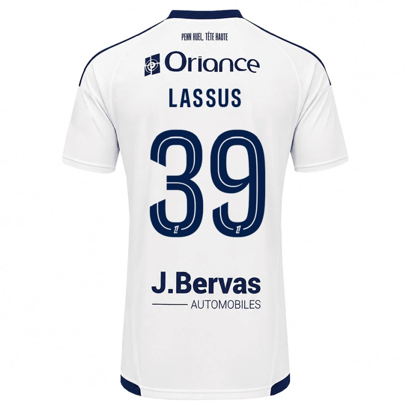 Danxen Uomo Maglia Axel Lassus #39 Navy Bianco Kit Gara Away 2026/27 Maglietta