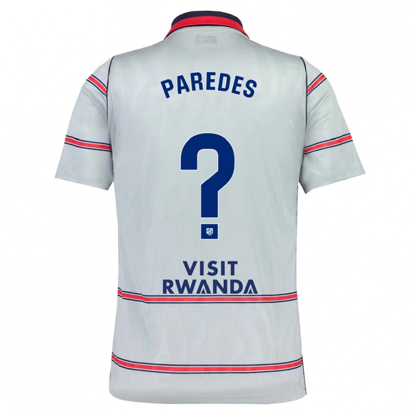 Danxen Uomo Maglia Roberto Paredes #0 Grigio Rosso Blu Navy Kit Gara Third 2026/27 Maglietta