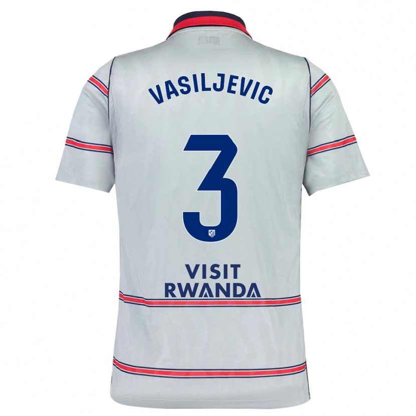 Danxen Uomo Maglia Ivan Vasiljevic #3 Grigio Rosso Blu Navy Kit Gara Third 2026/27 Maglietta