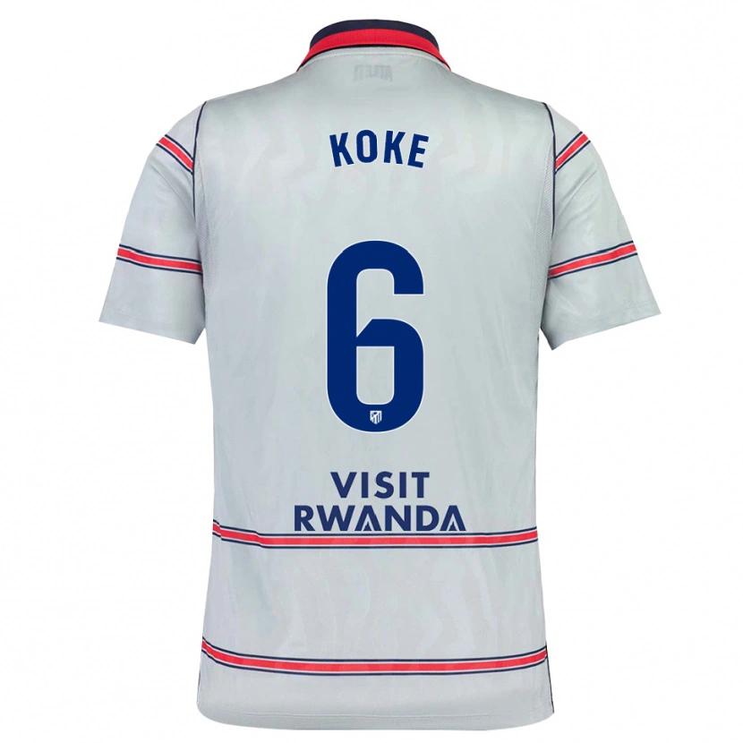 Danxen Uomo Maglia Koke #6 Grigio Rosso Blu Navy Kit Gara Third 2026/27 Maglietta