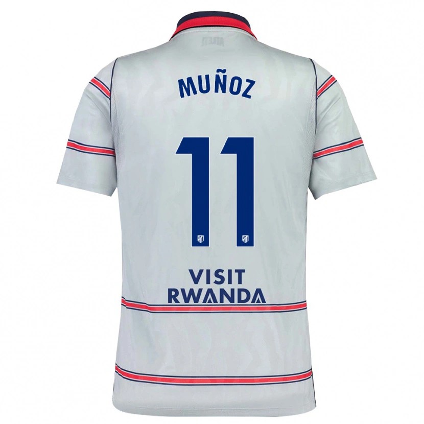 Danxen Uomo Maglia Dani Muñoz #11 Grigio Rosso Blu Navy Kit Gara Third 2026/27 Maglietta