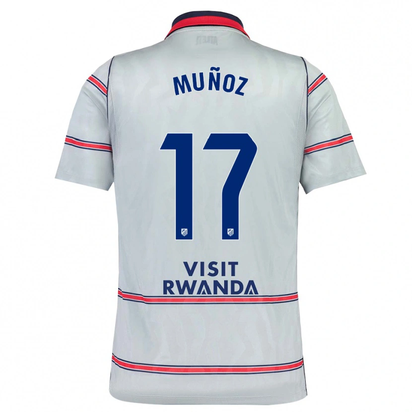 Danxen Uomo Maglia David Muñoz #17 Grigio Rosso Blu Navy Kit Gara Third 2026/27 Maglietta