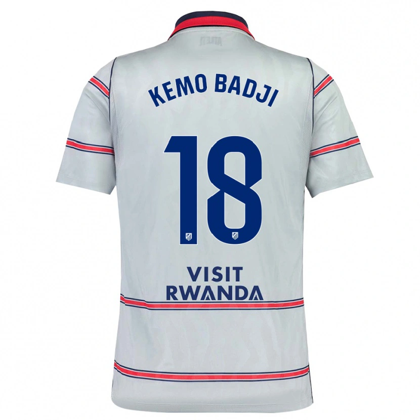 Danxen Uomo Maglia Abdou Kemo Badji #18 Grigio Rosso Blu Navy Kit Gara Third 2026/27 Maglietta