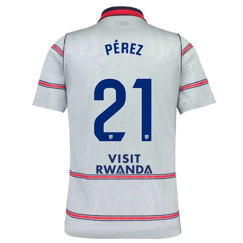 Danxen Uomo Maglia Diego Pérez #21 Grigio Rosso Blu Navy Kit Gara Third 2026/27 Maglietta