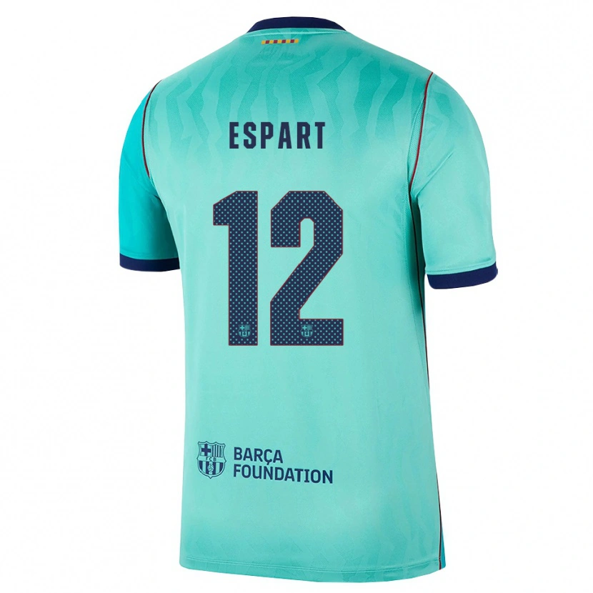Danxen Uomo Maglia Xavi Espart #12 Acquamarina Turchese Scuro Blu Reale Kit Gara Third 2026/27 Maglietta