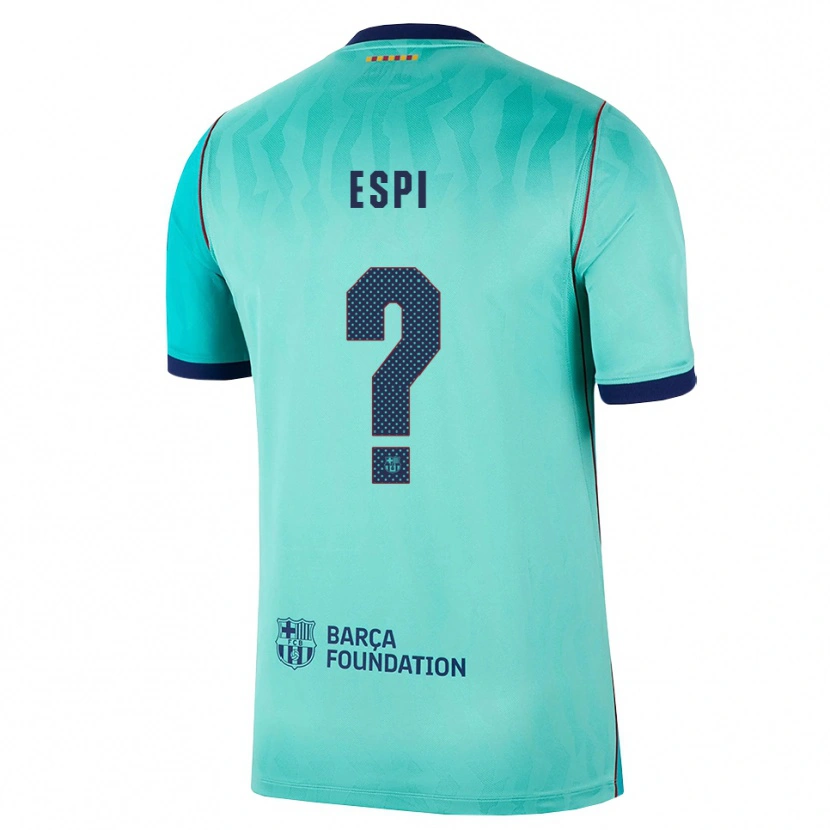 Danxen Uomo Maglia Pau Espi #0 Acquamarina Turchese Scuro Blu Reale Kit Gara Third 2026/27 Maglietta