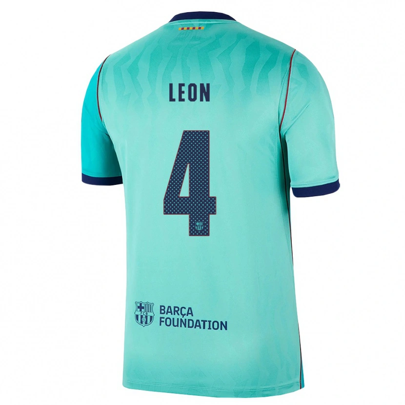 Danxen Uomo Maglia Maria Pilar Leon #4 Acquamarina Turchese Scuro Blu Reale Kit Gara Third 2026/27 Maglietta