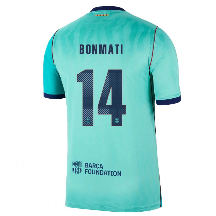Danxen Uomo Maglia Aitana Bonmati #14 Acquamarina Turchese Scuro Blu Reale Kit Gara Third 2026/27 Maglietta