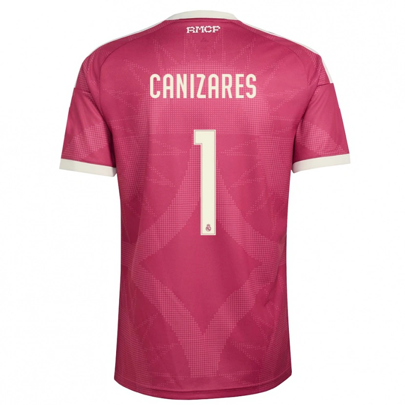 Danxen Uomo Maglia Lucas Canizares #1 Rosso Viola Pallido Bianco Kit Gara Third 2026/27 Maglietta
