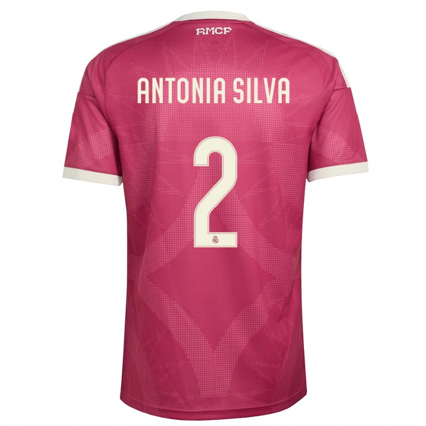 Danxen Uomo Maglia Antônia Silva #2 Rosso Viola Pallido Bianco Kit Gara Third 2026/27 Maglietta