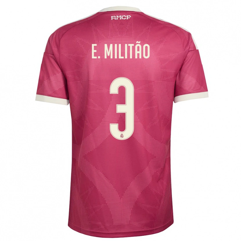 Danxen Uomo Maglia Éder Militão #3 Rosso Viola Pallido Bianco Kit Gara Third 2026/27 Maglietta