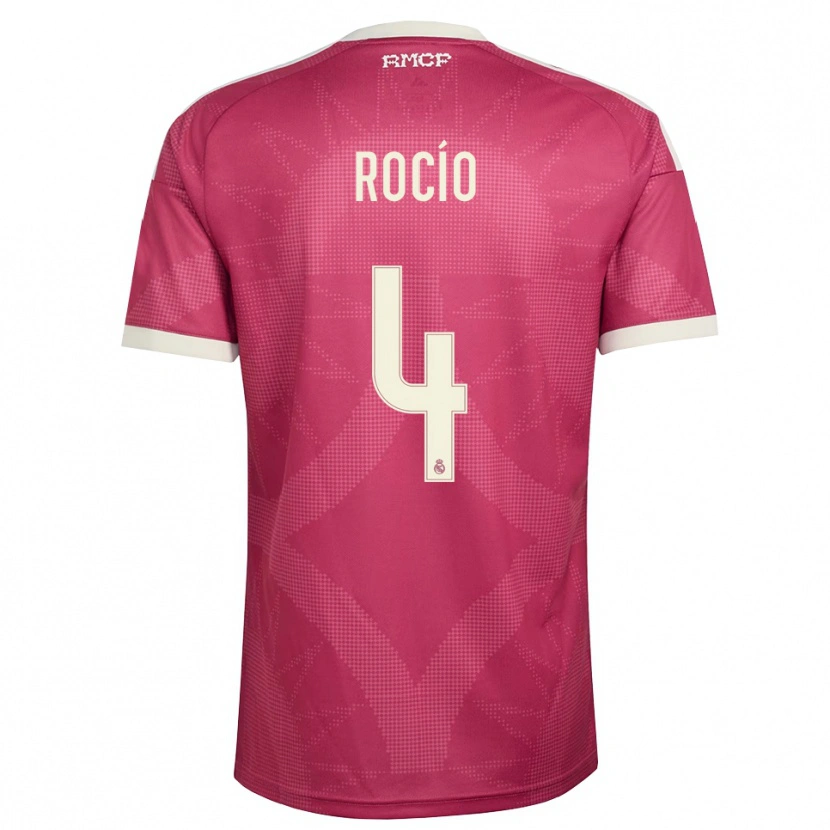 Danxen Uomo Maglia Rocío Gálvez #4 Rosso Viola Pallido Bianco Kit Gara Third 2026/27 Maglietta